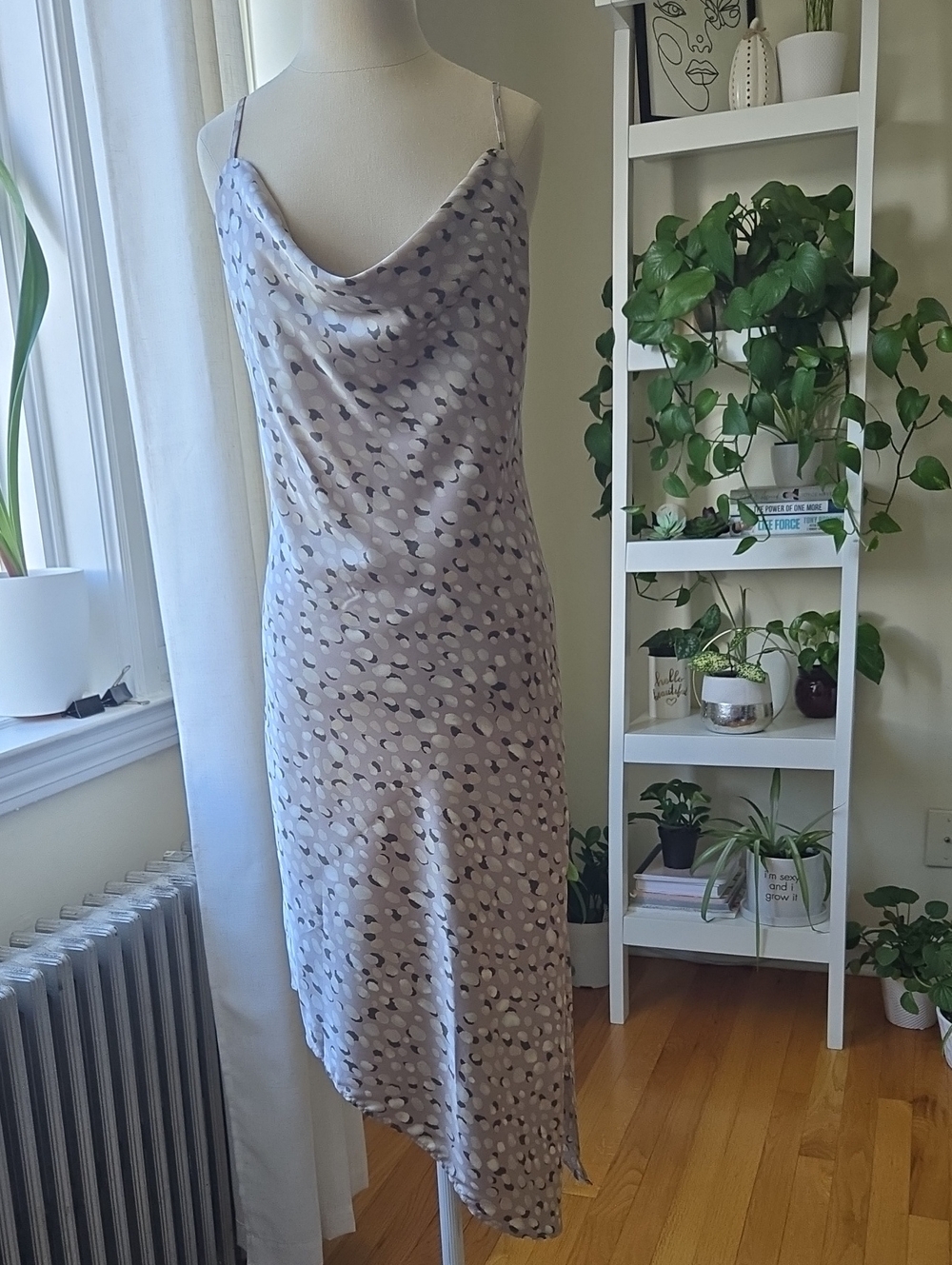 Forever 21 Lavender Cowl Neck Satin Slip Dress